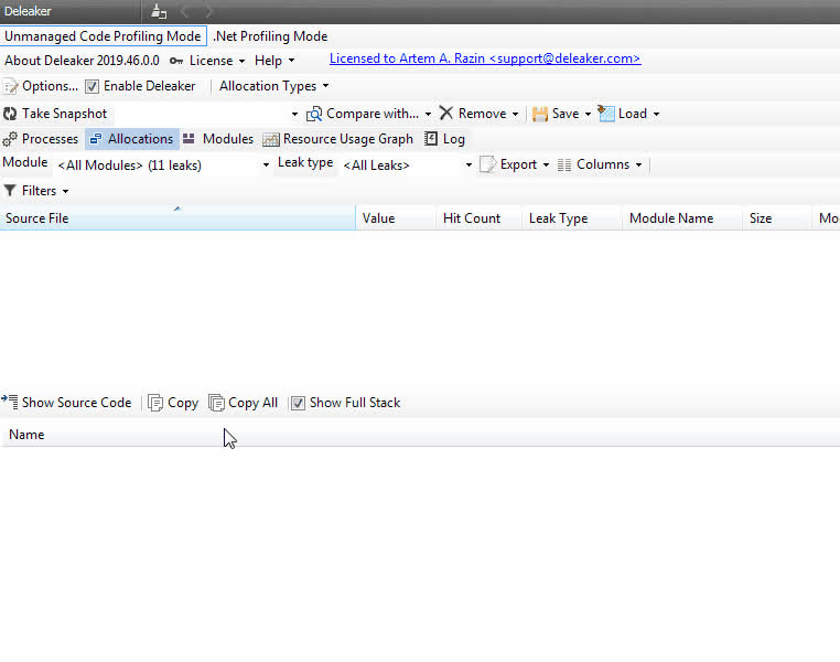 Take snapshot