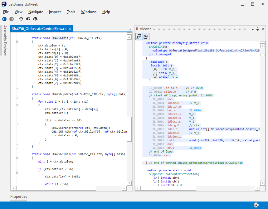 Control flow obfuscation converts original code to a large loop Control flow obfuscation converts original code to a large loop