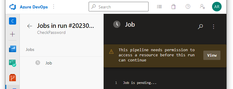 Pipeline needs permission Pipeline needs permission