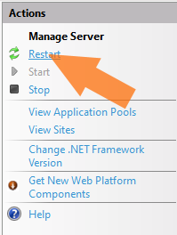 Restart the server