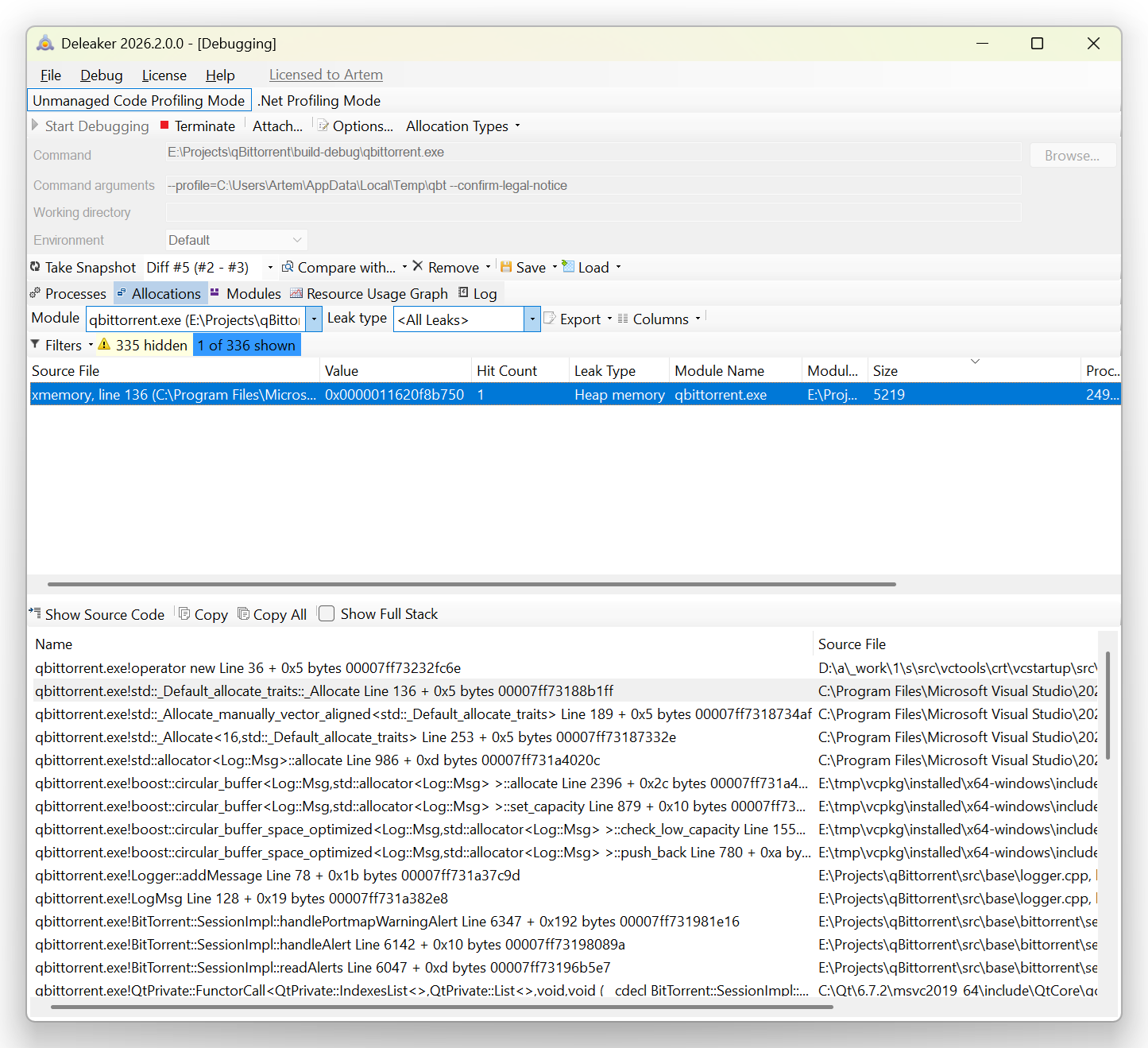 Five cycles, filtered to qbittorrent.exe Five cycles, filtered to qbittorrent.exe