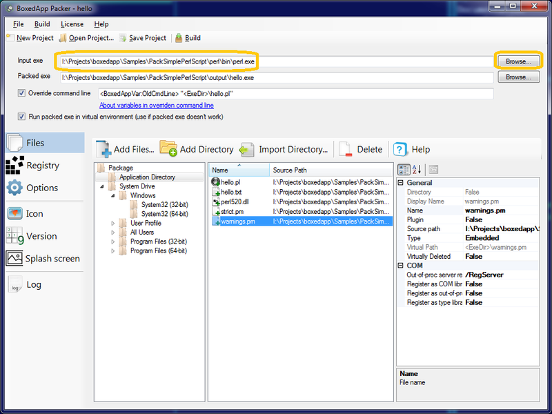 Exe Select Convert a Perl Script to a Standalone EXE with BoxedApp