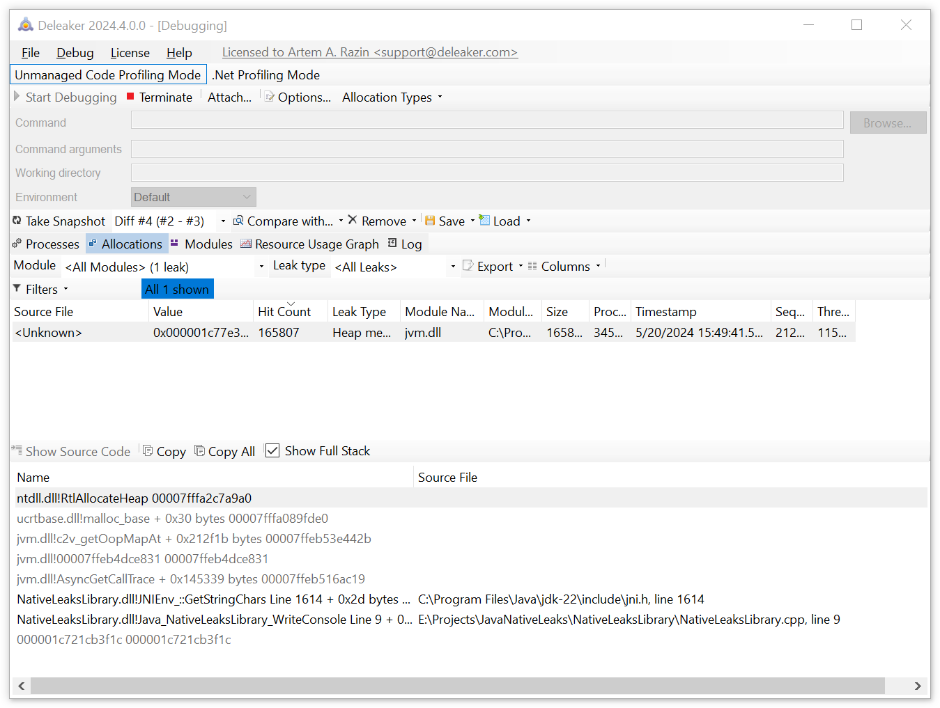 Snapshots Contain Information About Leaks