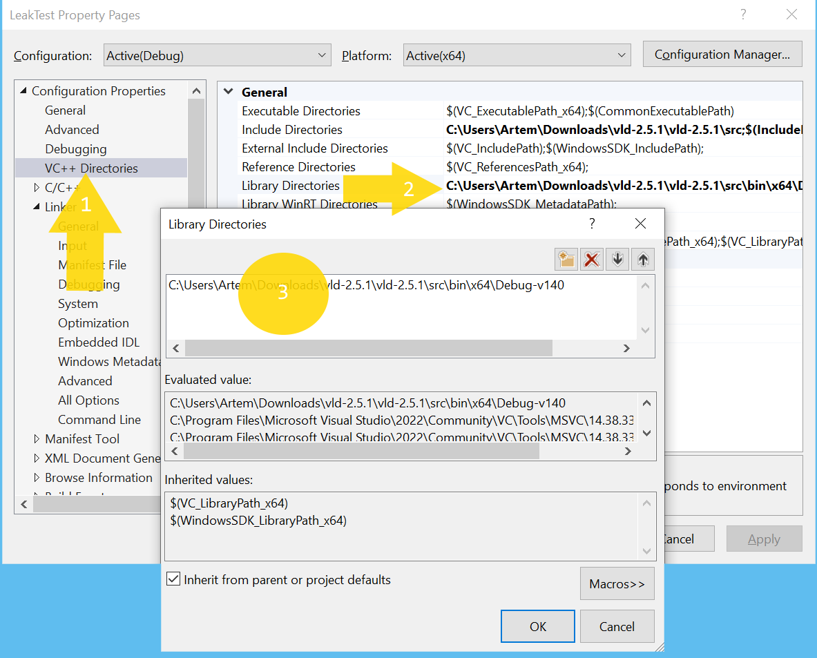 Add the VLD library directory