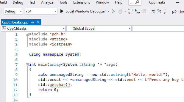 Enable Deleaker in Visual Studio