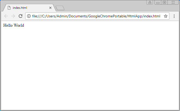 Hello World in browser