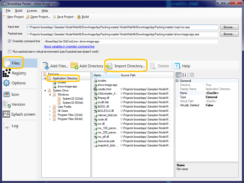 5. Import directories