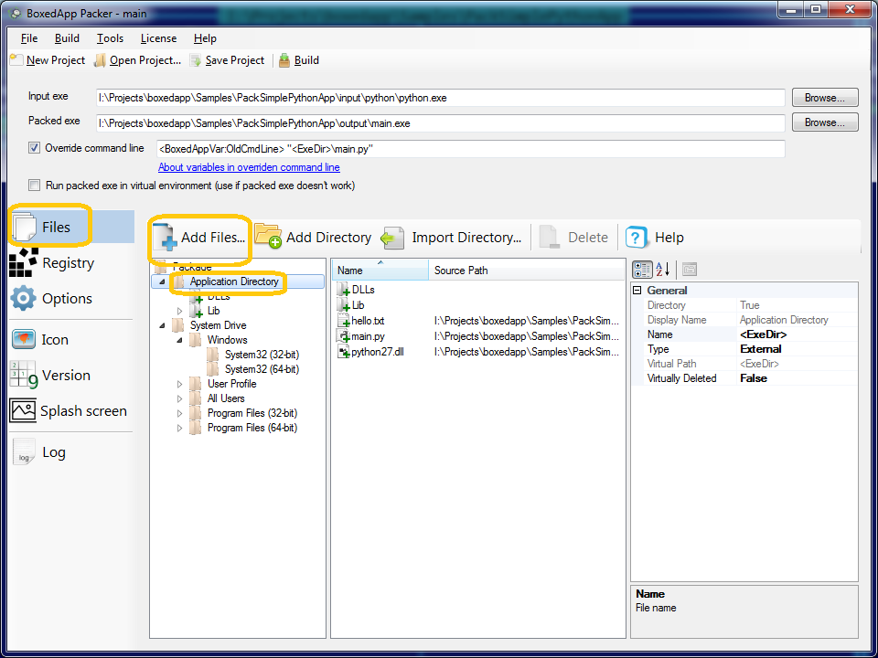 5. Add files
