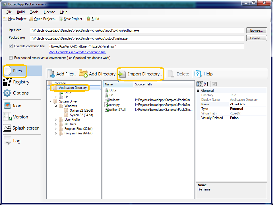 4. Import directories